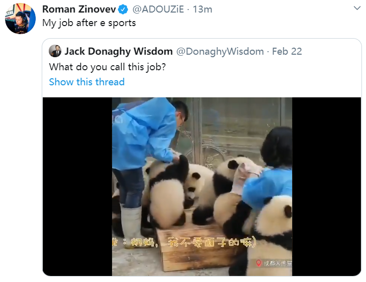 Unqiue战队ADOUZiE：退役后，熊猫饲养员就是我的理想职业