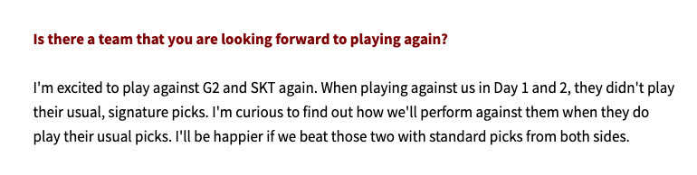 Rookie采访透露SKT训练赛常玩琴女宝石 似乎在藏招