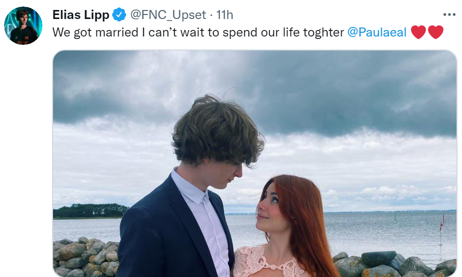 FNC选手Upset官宣结婚：等不及要一起共度余生